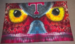 tie dye temple owl         